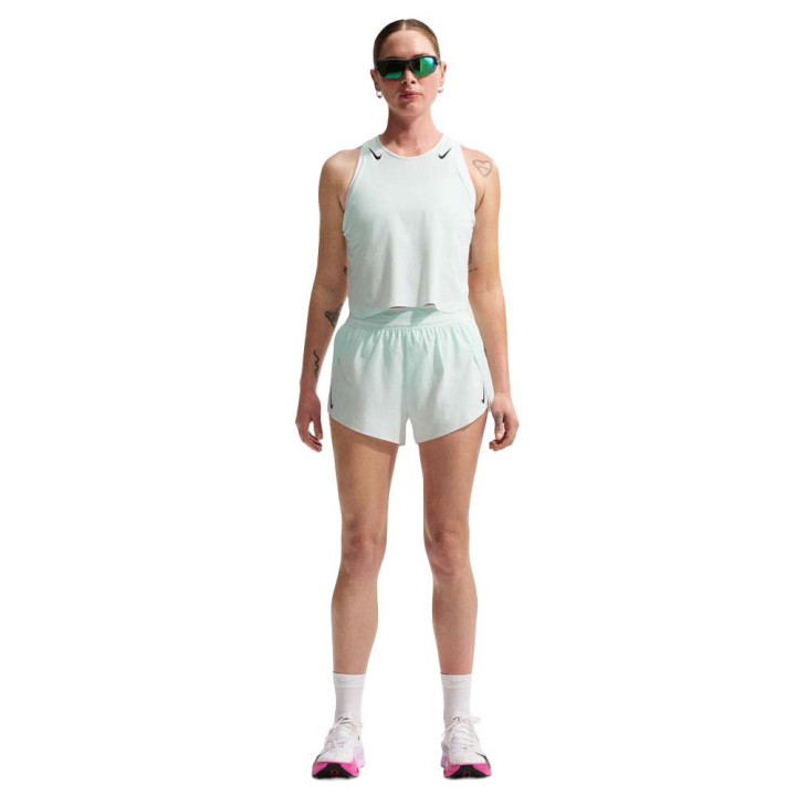 Nike Aeroswift Pantaloncini Running 2" Barely Verde Nero Donna