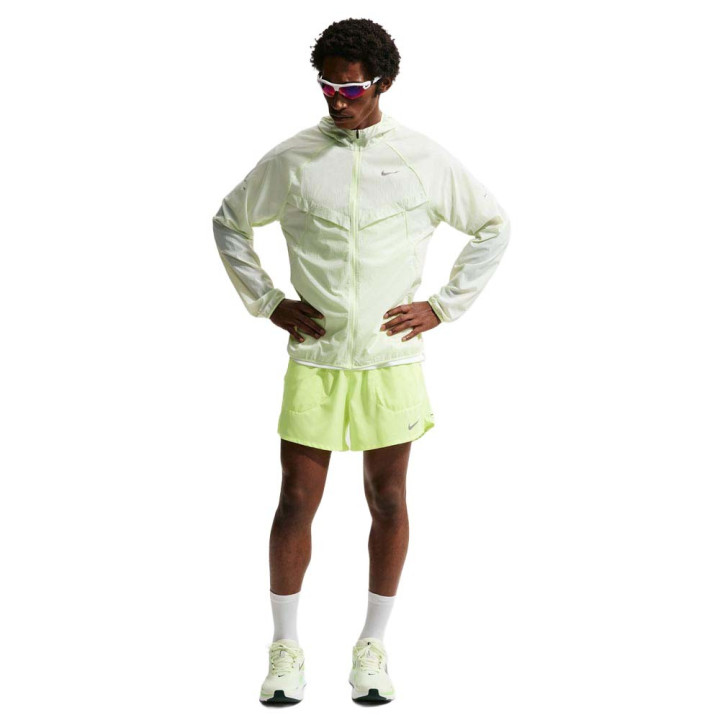 Nike Stride Pantaloncini Running 5" Volt Ice Reflective Silv Uomo