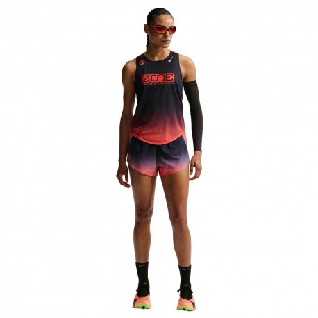 Nike Aeroswift Pantaloncini Running 3" Nrg Nero Bright Crimson Donna
