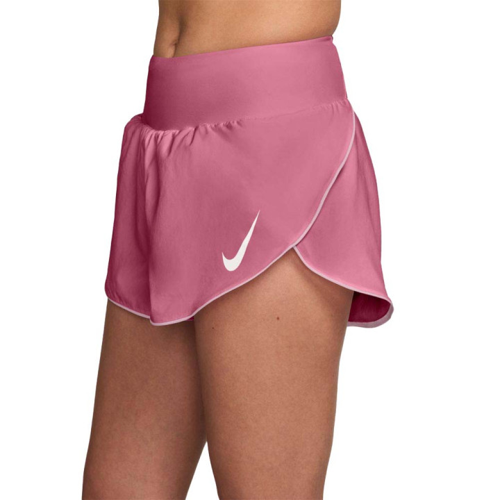 Nike Tempo Flow Swoosh Pantaloncini Running Peony Rosa Foam Donna
