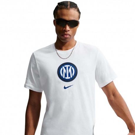 Nike Inter Maglia Maniche Corte Crest Bianco Uomo