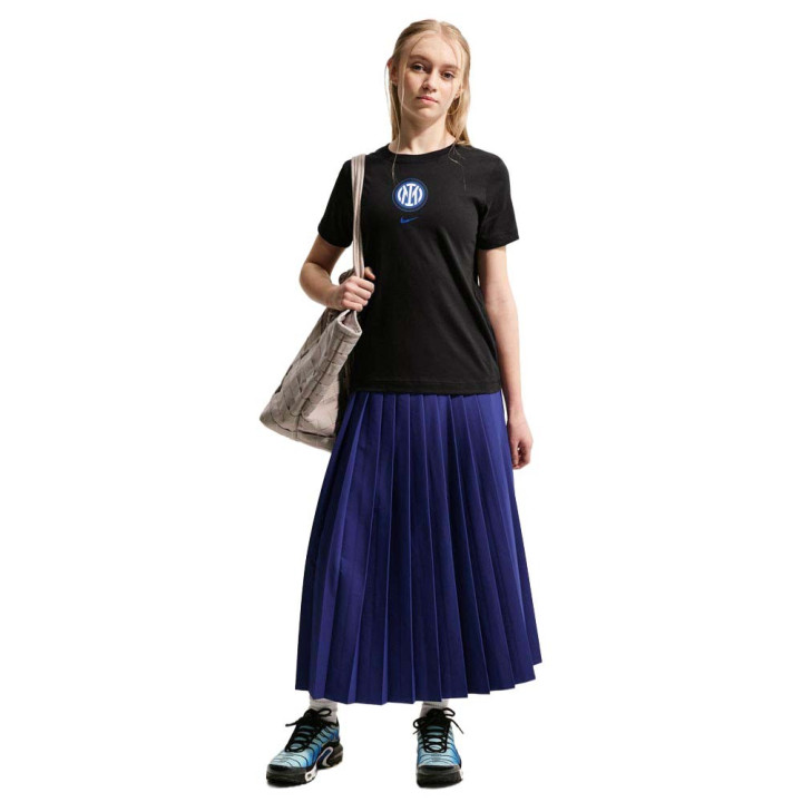 Nike Inter Maglia Maniche Corte Crest Nero Bambino