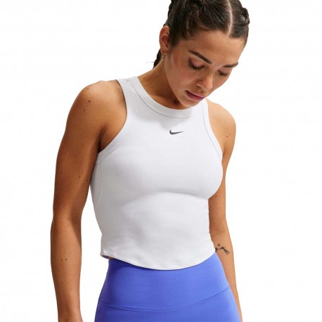Nike One Fitted Canotta Palestra Bianco Donna