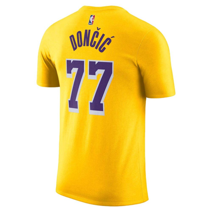 Nike Luka Doncic Los Angeles Lakers Maglia Basket Giallo Viola Uomo
