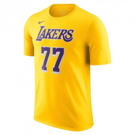 Nike Luka Doncic Los Angeles Lakers Maglia Basket Giallo Viola Uomo