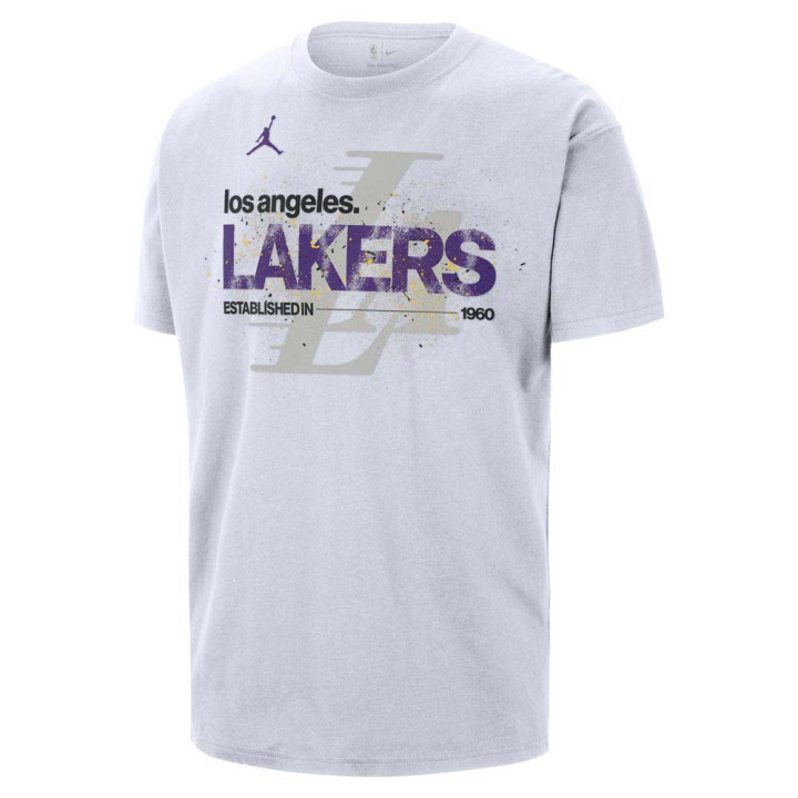 Nike Los Angeles Lakers Courtside Maglia Basket Bianco Viola Uomo