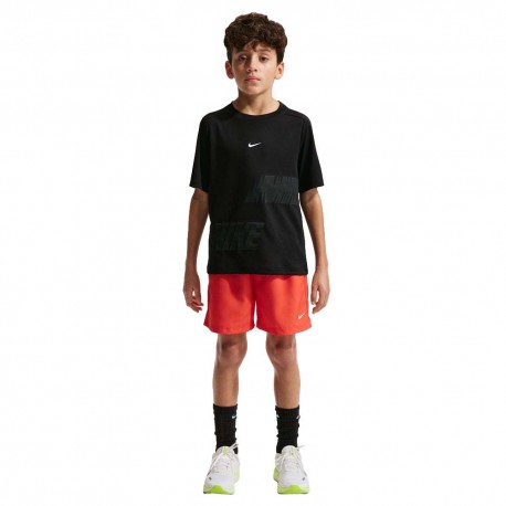 Nike Multi T-Shirt Palestra Logo Nero Bambino