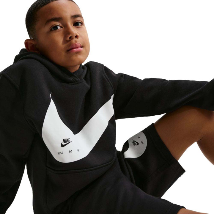 Nike Sportswear Club Shorts Sportivi Big Swoosh Nero Bambino
