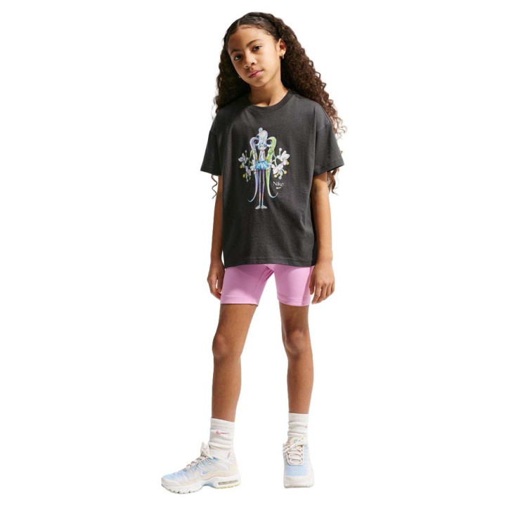 Nike Sportswear T-Shirt Palestra Logo Piccolo Nero Bambina
