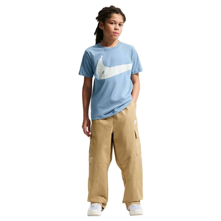 Nike Sportswear T-Shirt Palestra Big Swoosh Azzurro Bambino