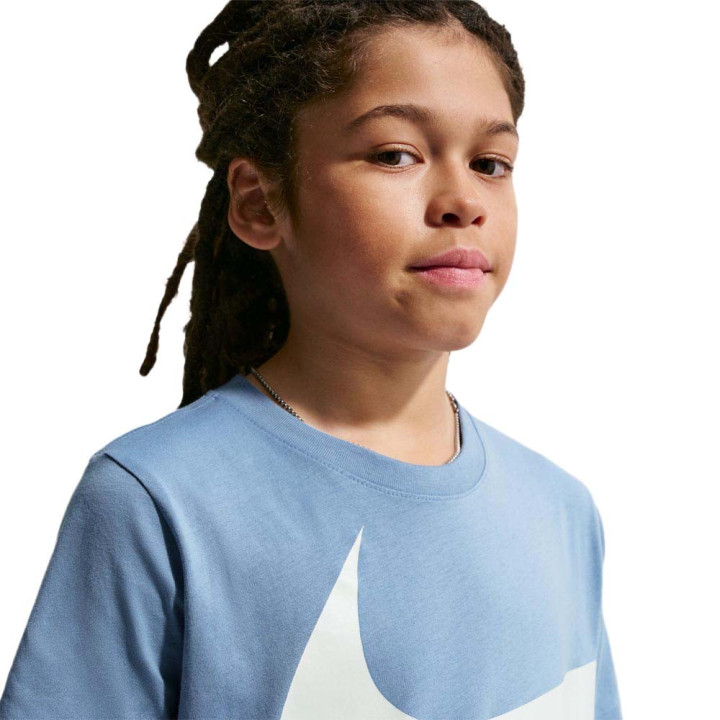 Nike Sportswear T-Shirt Palestra Big Swoosh Azzurro Bambino
