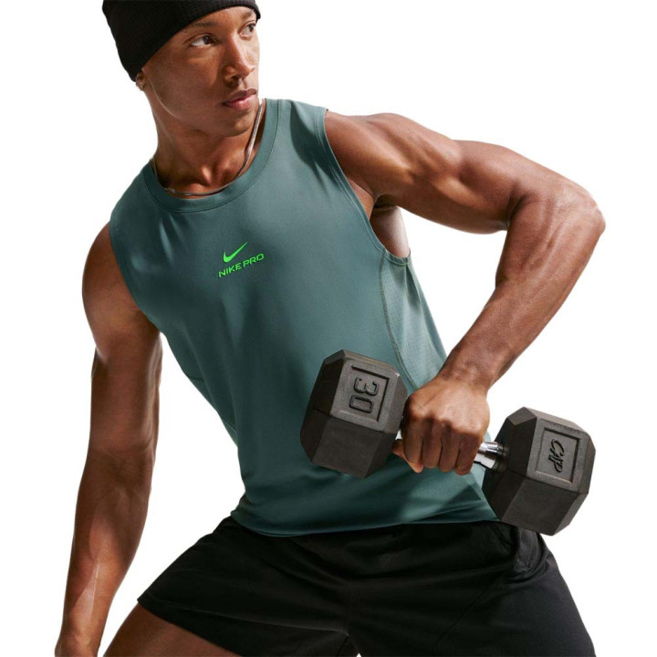 Nike Pro Gilet Sportivo Verde Uomo