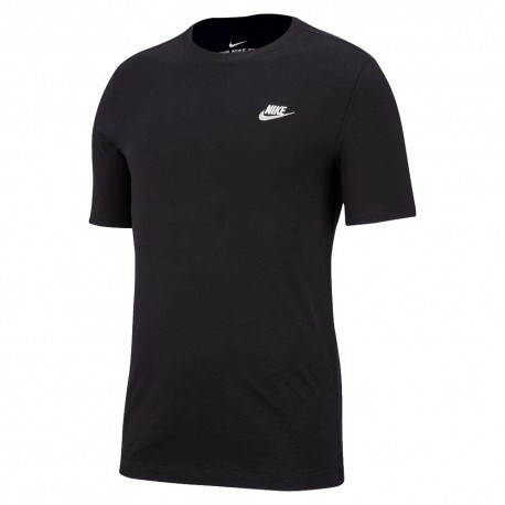 Nike Sportswear Club Maglietta Palestra Logo Piccolo Nero Uomo