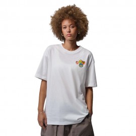 Jordan Brooklyn T-Shirt logo Back bianco