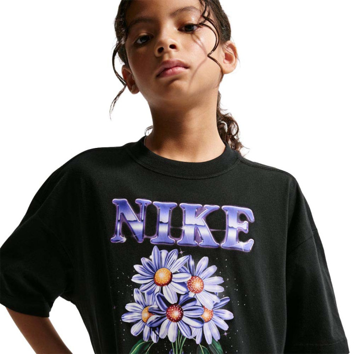 Nike Sportswear T-Shirt Palestra Logo Nero Bambina