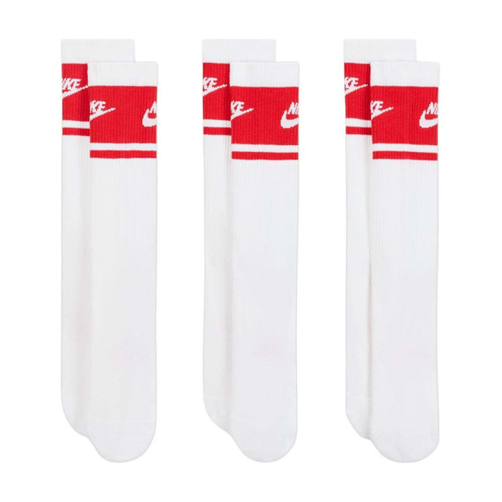 Nike Calza Tris Pack Tris Pack Banda Rossa Bianco