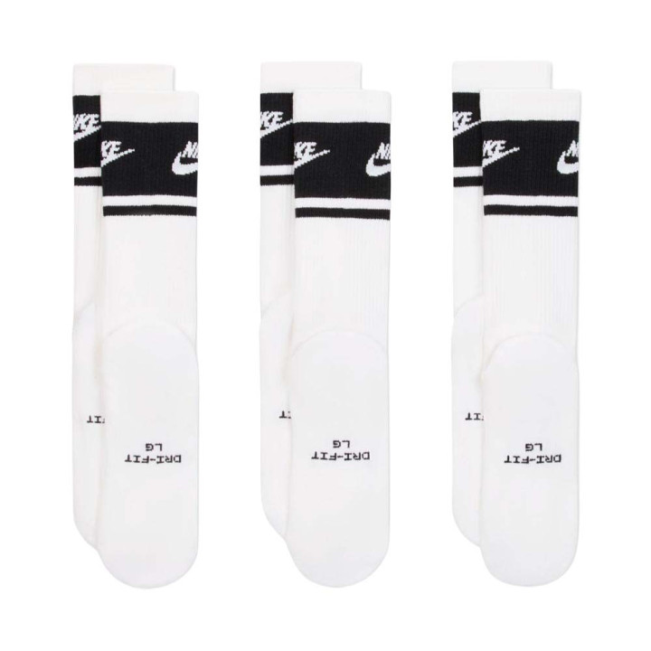 Nike Calza Eleveted Tris Pack Fascia Bianco