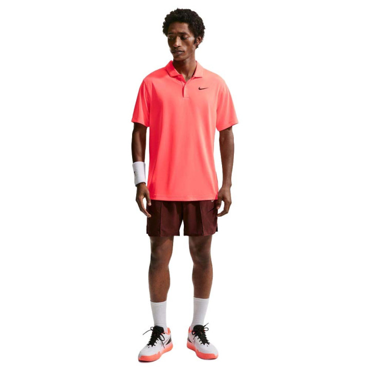 Nike Court Dri-Fit Polo Tennis Hot Lava Nero Uomo