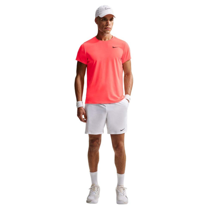 Nike Court Victory T-Shirt Tennis Hot Lava Nero Uomo