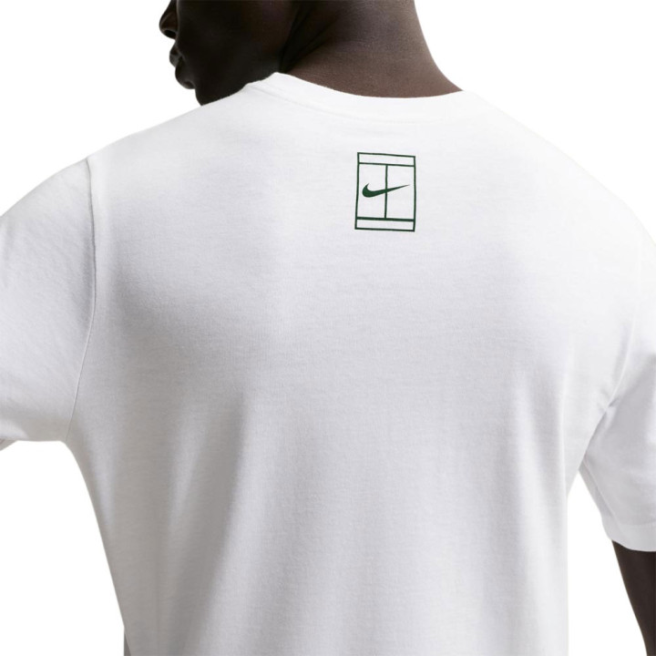 Nike Court T-Shirt Tennis Cotton Love Bianco Uomo
