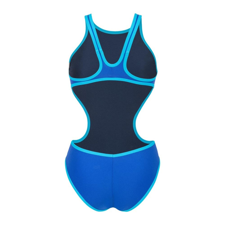 Arena Costume Intero Piscina Big Logo One Piece Neon Blu Donna