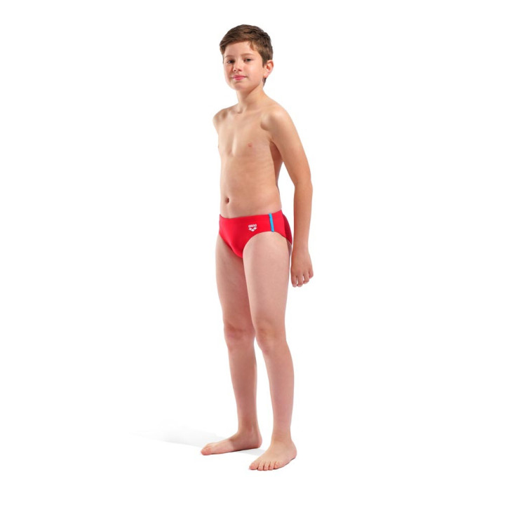 Arena Costume Intero Piscina Slip Briefs Solid Rosso Turquoise Bambino