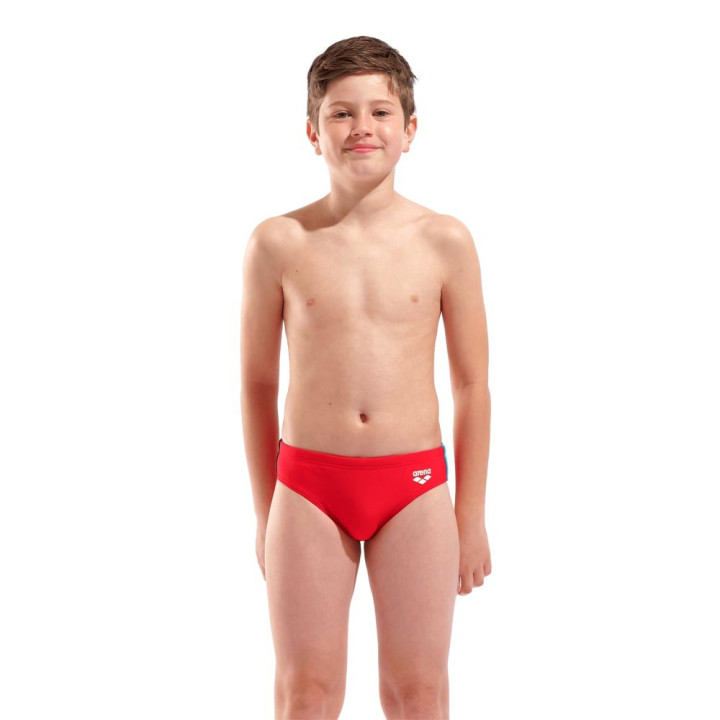 Arena Costume Intero Piscina Slip Briefs Solid Rosso Turquoise Bambino