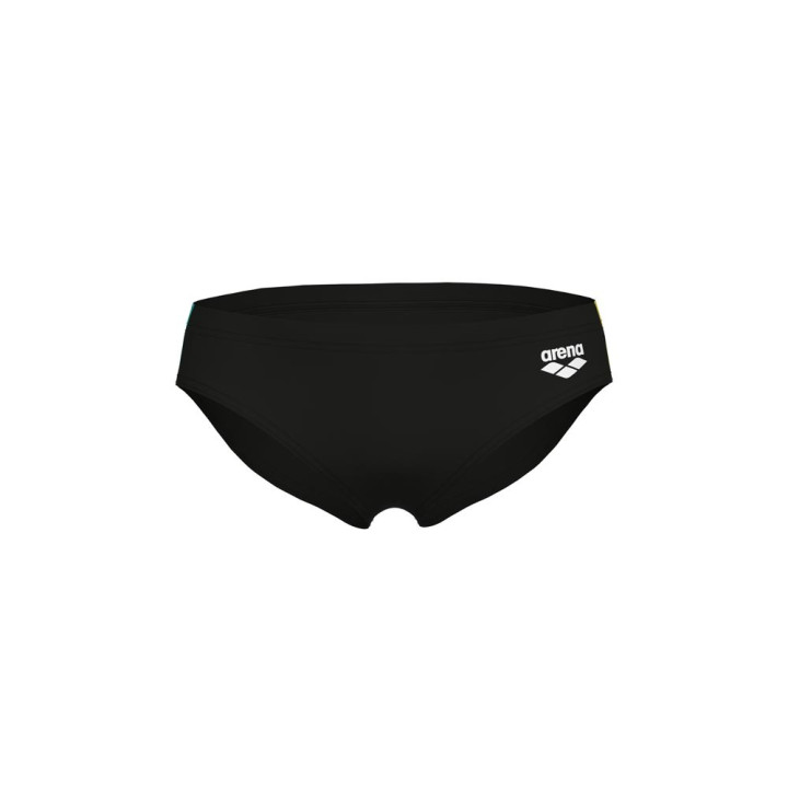 Arena Costume Intero Piscina Slip Briefs Solid Nero Giallo Bambino