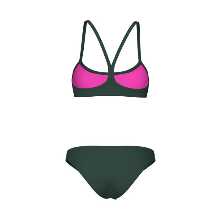 Arena Costume Intero Piscina Due Pezzi Piscina Bandeau Solid Dark Sage Donna