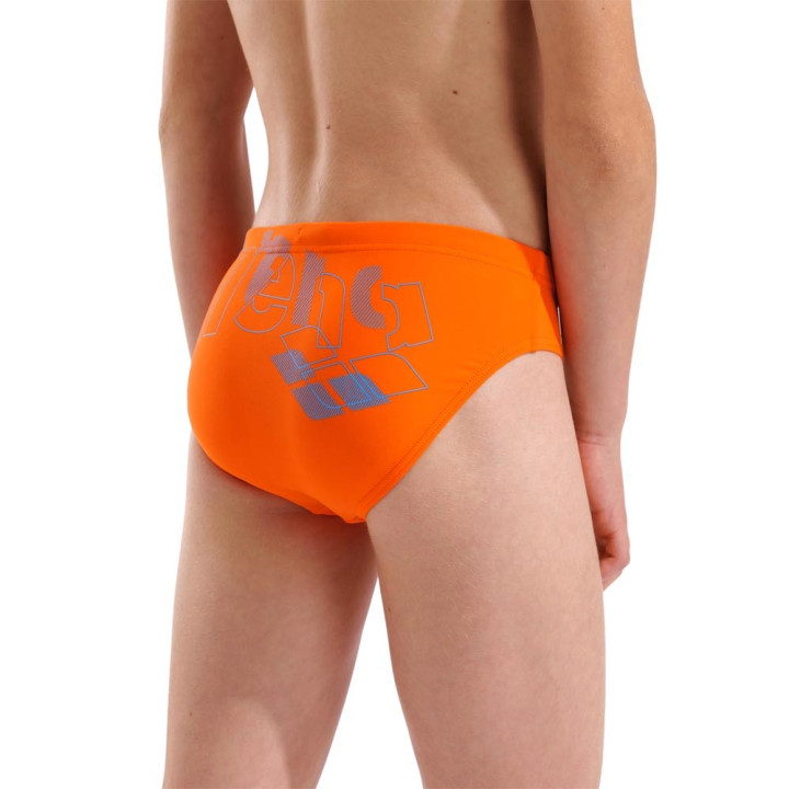 Arena Costume Intero Piscina Slip Tales Arancio Turquoise Bambino