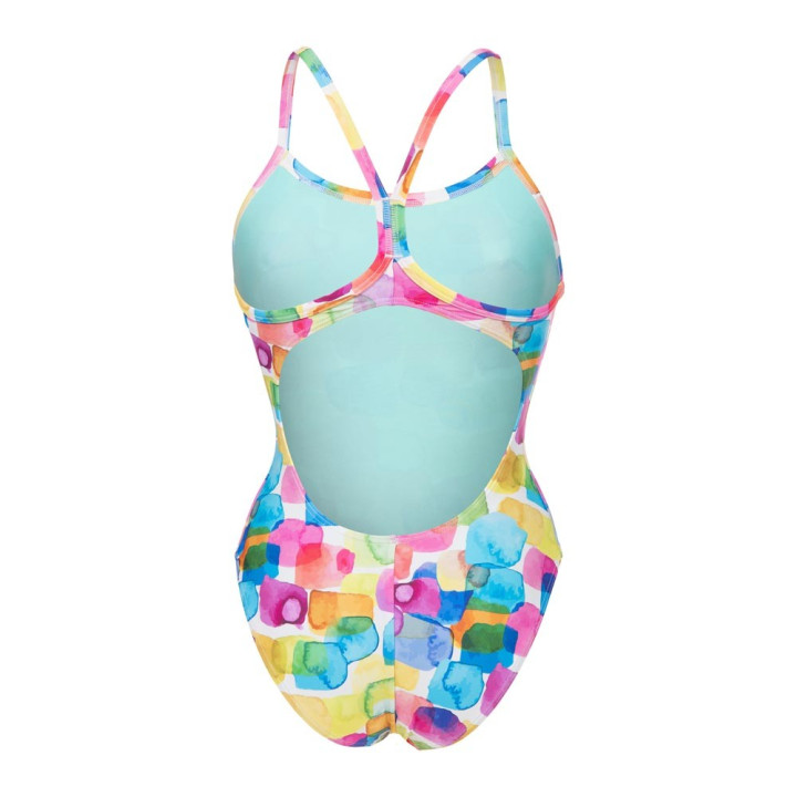 Arena Costume Intero Piscina Glass Light Drop Multi Bianco Donna
