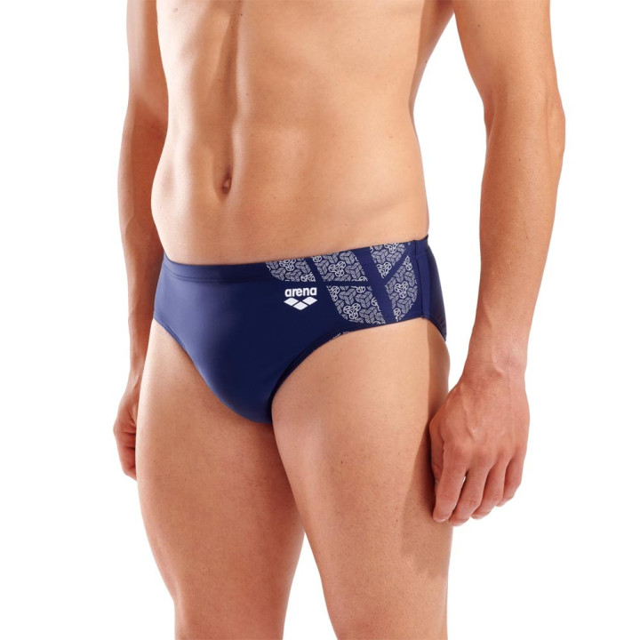 Arena Costume Intero Piscina Slip Kikko Navy Bianco Uomo