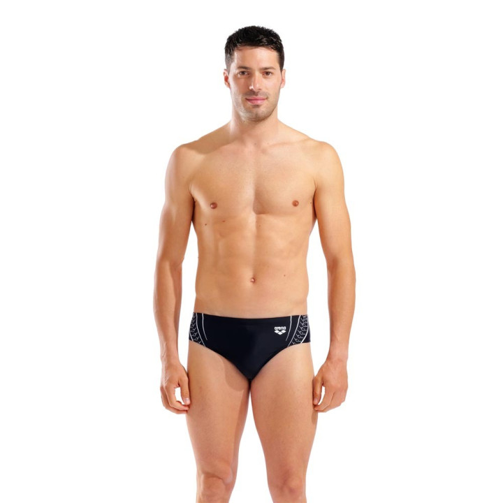 Arena Costume Intero Piscina Slip Double Graphic Briefs Nero Bianco Uomo