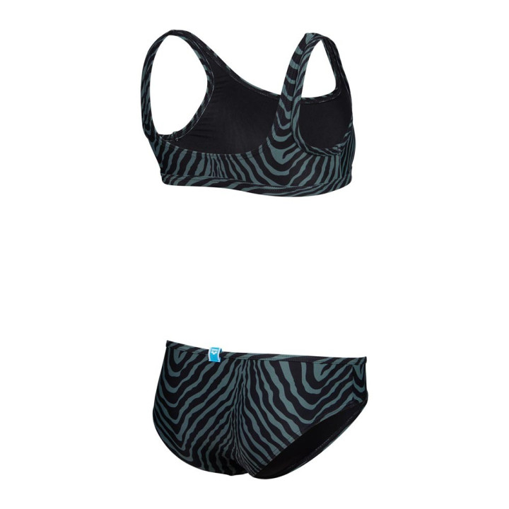 Arena Bikini Bralette Fantasia Zebra Verde Bambina