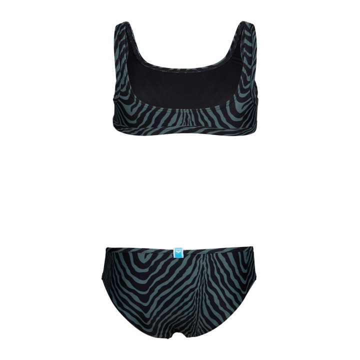 Arena Bikini Bralette Fantasia Zebra Verde Bambina