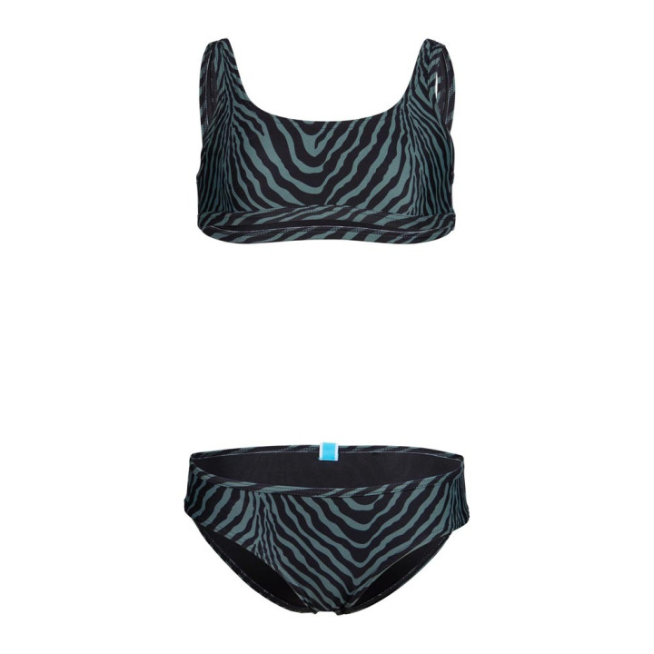 Arena Bikini Bralette Fantasia Zebra Verde Bambina