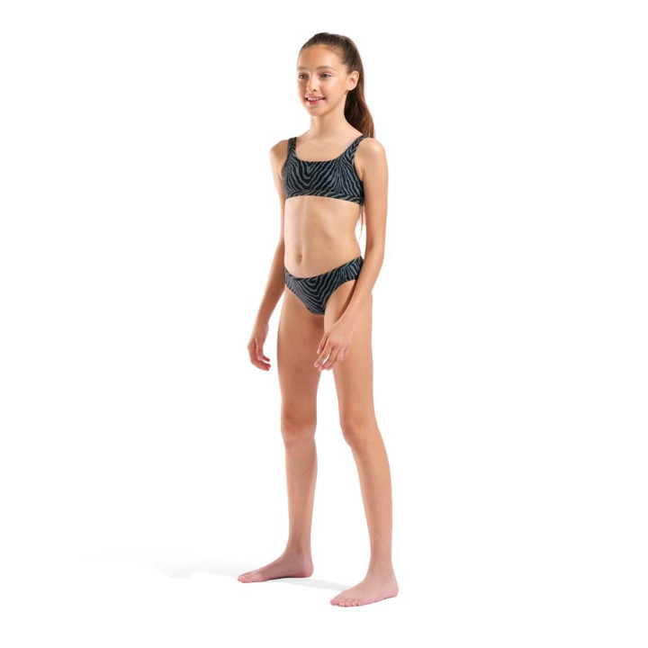 Arena Bikini Bralette Fantasia Zebra Verde Bambina