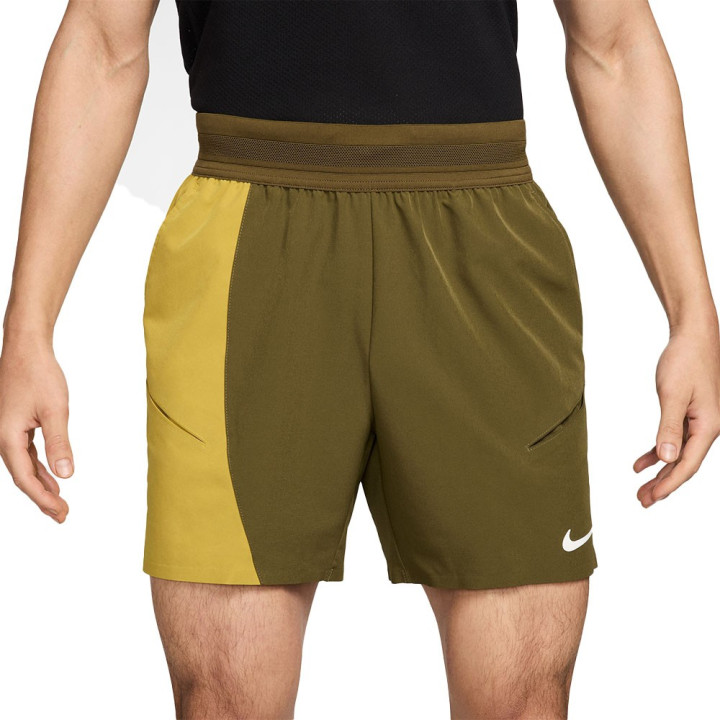 Nike Short Tennis Slam Ao 26 Sinner Olive Flak Saffron Quartz Uomo
