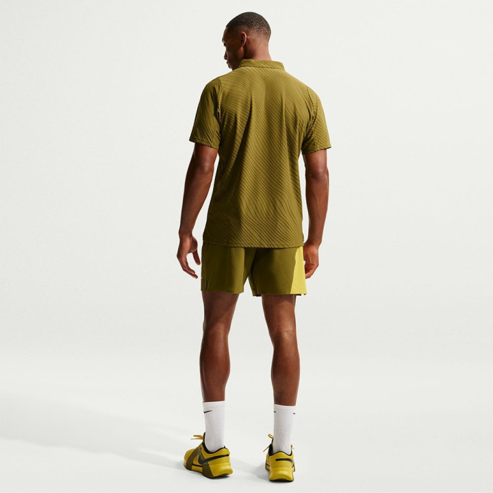 Nike Polo Tennis Slam Ao 26 Sinner Night Olive Flak Saffron Quartz Uomo