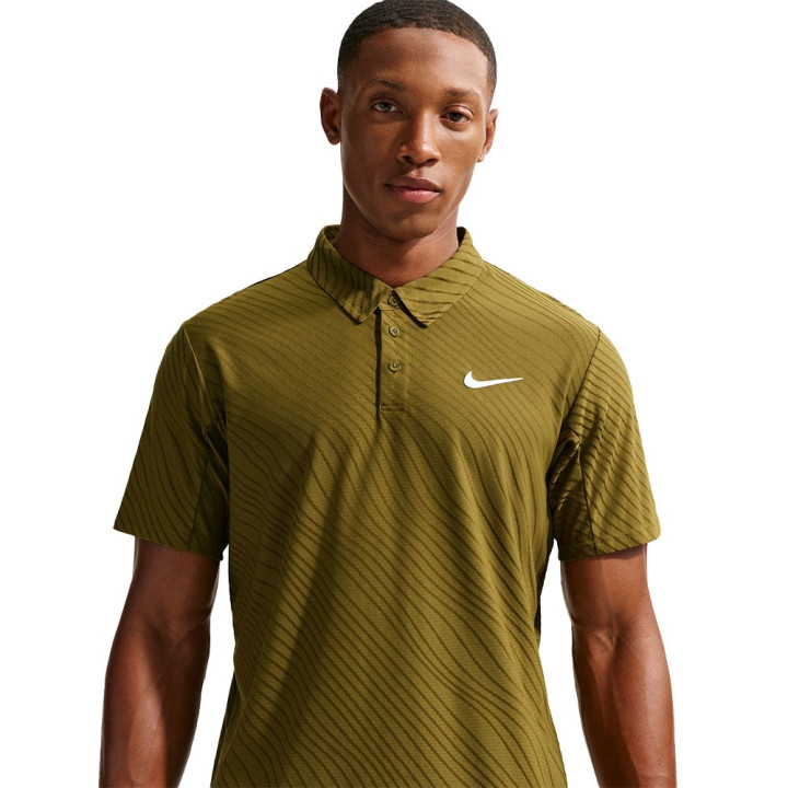 Nike Polo Tennis Slam Ao 26 Sinner Night Olive Flak Saffron Quartz Uomo