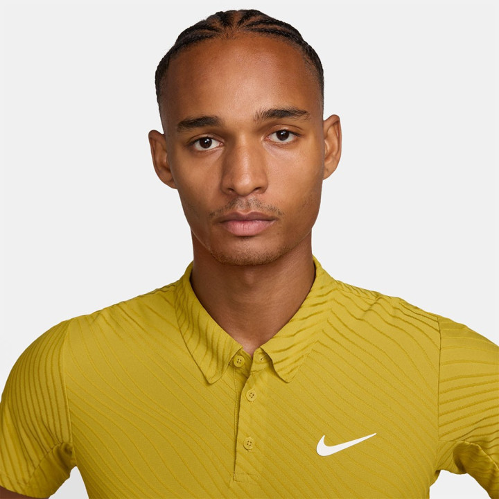 Nike Polo Tennis Slam Ao 26 Sinner Day Saffron Quartz Bianco Uomo