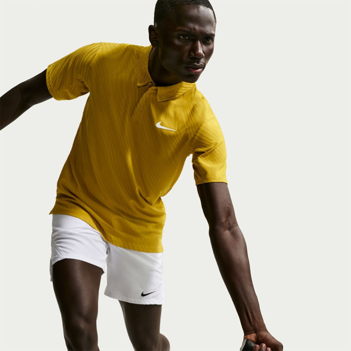 Nike Polo Tennis Slam Ao 26 Sinner Day Saffron Quartz Bianco Uomo