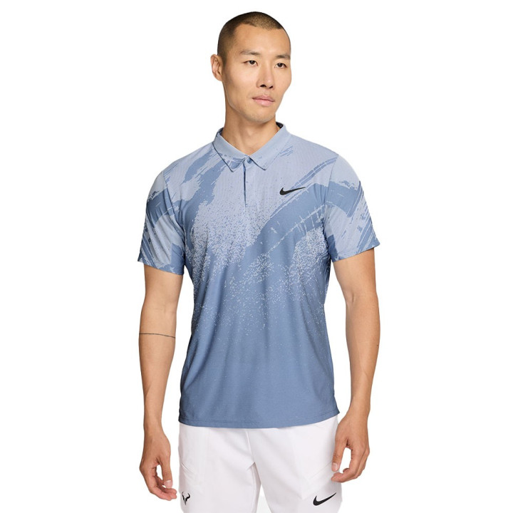 Nike Polo Tennis Slam Roland Garros 26 Sinner Azzurro Bianco