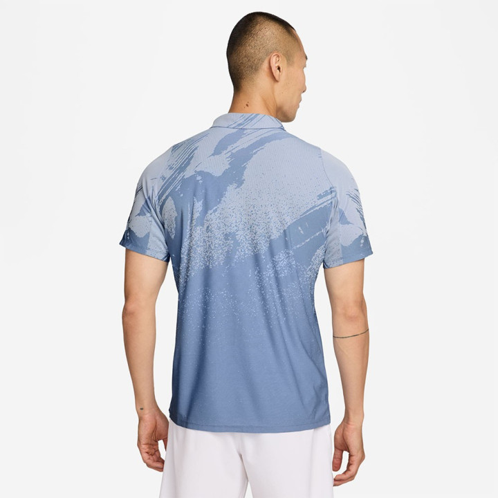 Nike Polo Tennis Slam Roland Garros 26 Sinner Azzurro Bianco