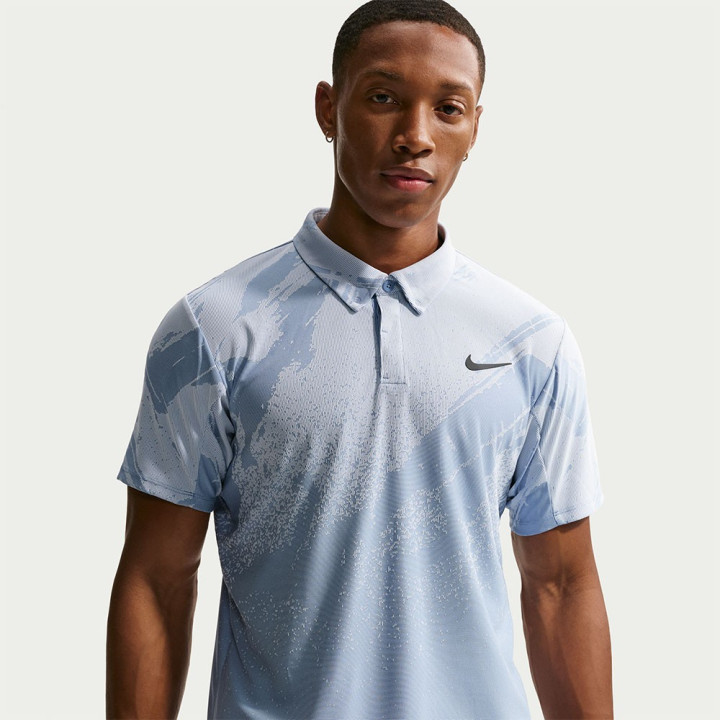 Nike Polo Tennis Slam Roland Garros 26 Sinner Azzurro Bianco