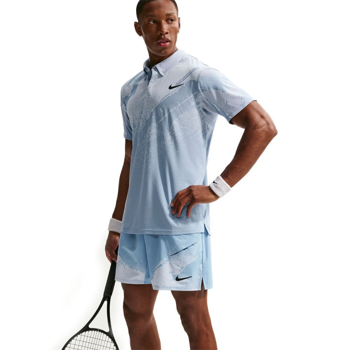 Nike Short Tennis Slam Roland Garros Sinner Bianco Azzurro Uomo
