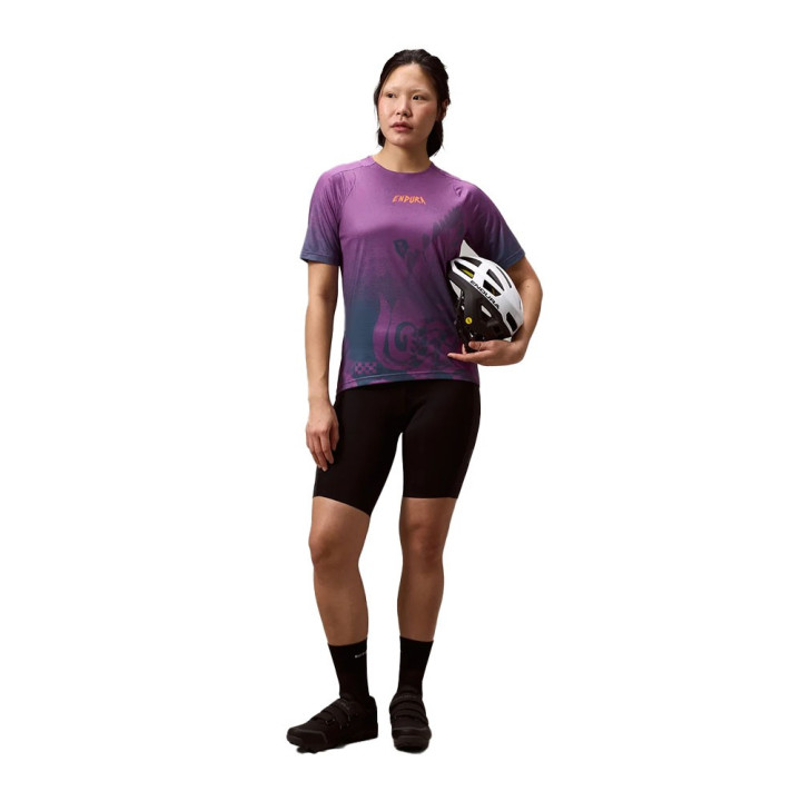 Endura T-Shirt Mtb Singletrack Print End Purple Donna