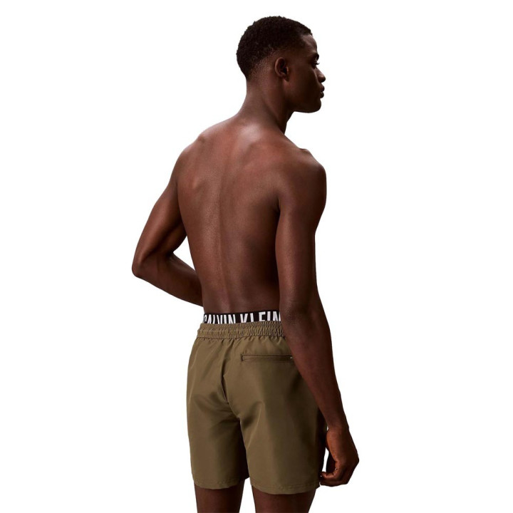 Calvin Klein Costume Boxer Vita Logo Verde Uomo