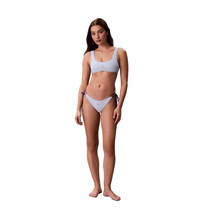 Calvin Klein Costume Slip Side Azzurro Donna
