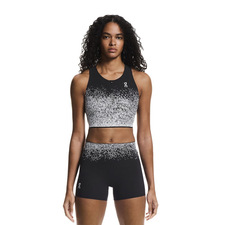On Reggiseno Sportivo Zero Crop Bianco Nero Donna